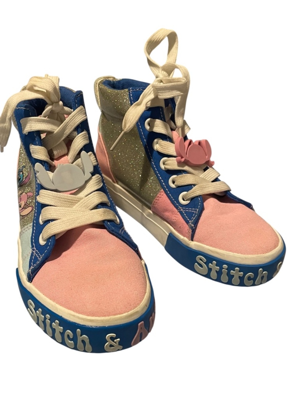 Disney Girls Lilo and Stitch High Top Sneakers Size 2 EUC